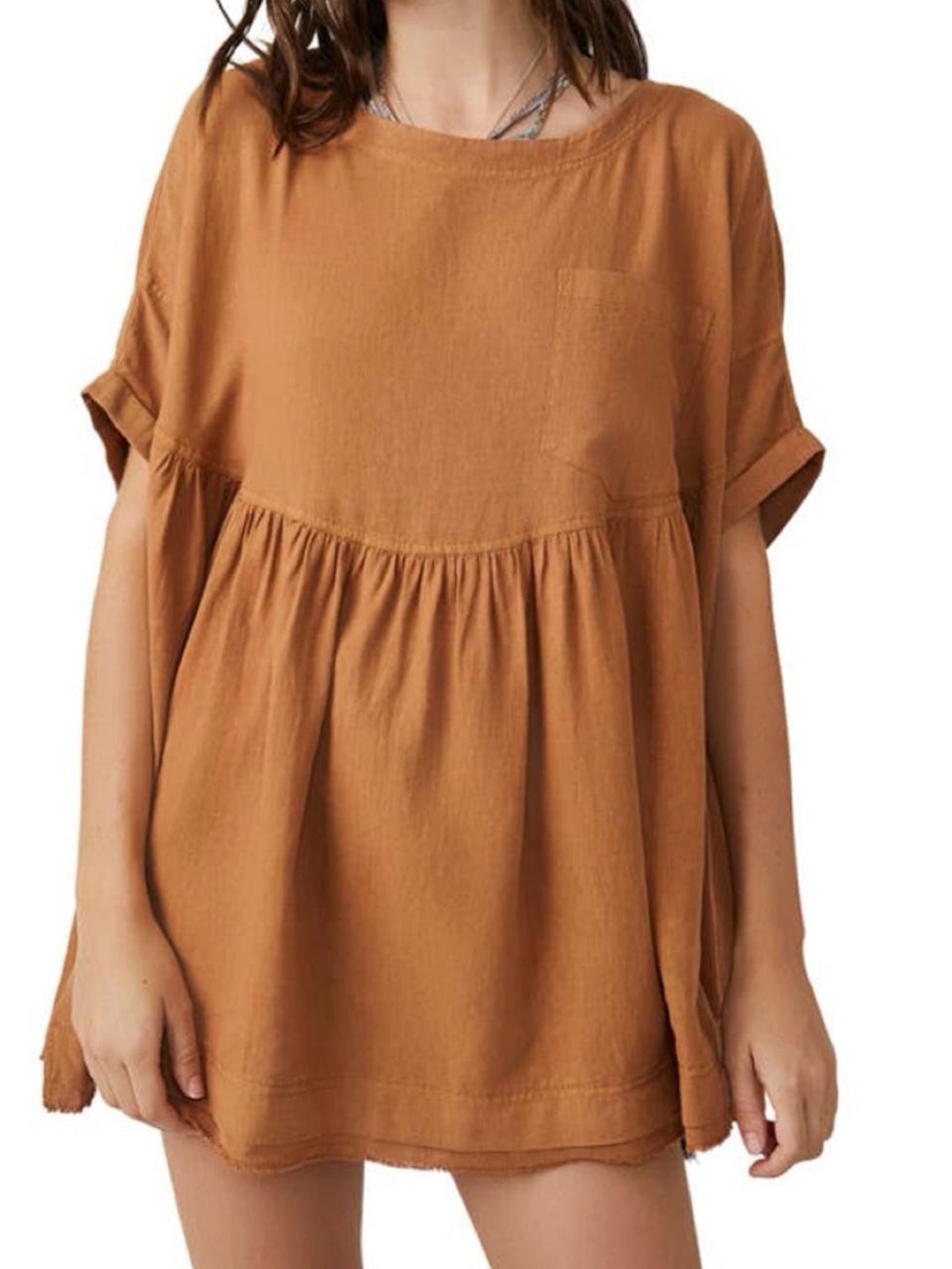 We The Free Relaxed Moon City Tunic in Rust